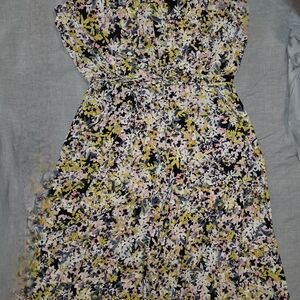 London Times White and Yellow Halter Maxi Dress